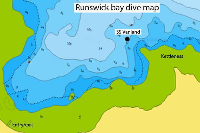 Runswick bay dive map
