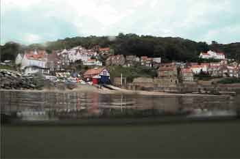 Runswick bay from the water