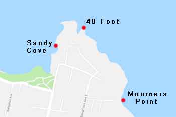 40 Foot dive map