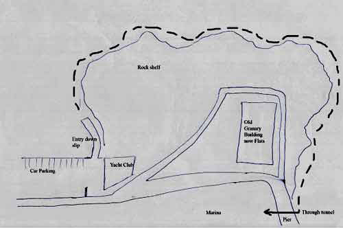 Elie harbour dive map Elie harbour dive map
