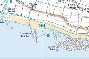 Glenann dive map Glenann dive map