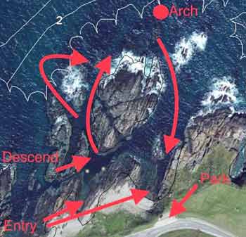High shore 2 dive map