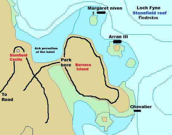 Stonefield reef dive map
